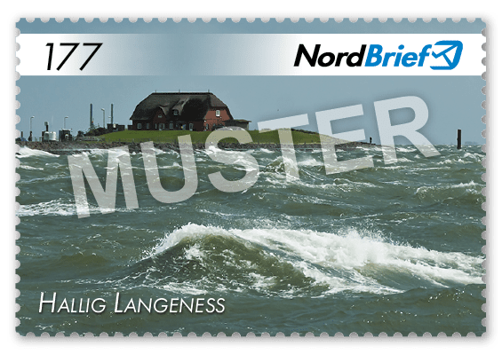 Markenserie Nordfriesland - Motiv Hallig Langness - Großbrief - 10er Bogen