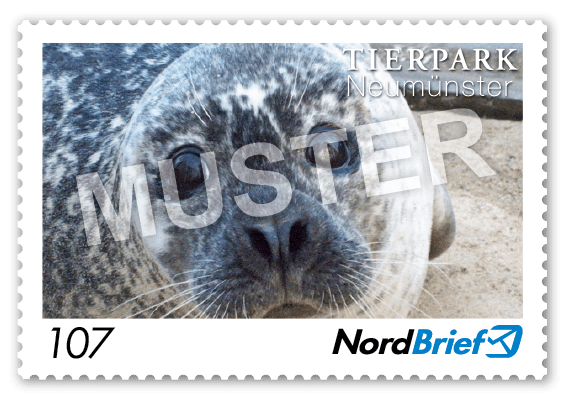 Markenserie Tierpark Neumünster - Kompaktbrief - 10er Bogen