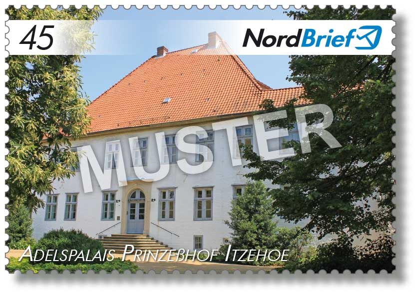 Markenserie Kreis Steinburg - Motiv Adelspalais Prinzesshof Itzehoe - Postkarte/ Standardbrief - 10er Bogen – Bild 6