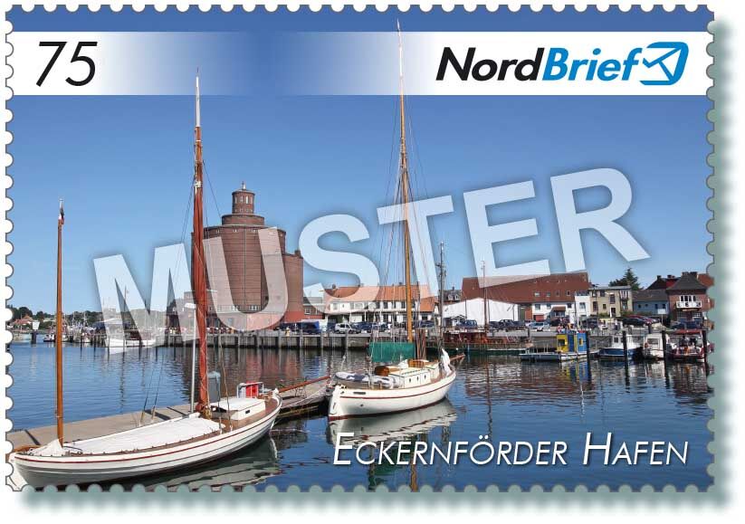 Markenserie Eckernförde, Schleswig & die Schlei - Motiv Schloss Gottorf - Postkarte/ Standardbrief - 10er Bogen – Bild 2