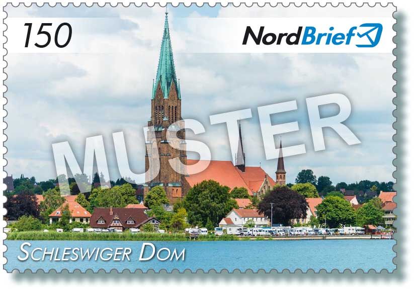 Markenserie Eckernförde, Schleswig & die Schlei - Motiv Schloss Gottorf - Postkarte/ Standardbrief - 10er Bogen – Bild 4