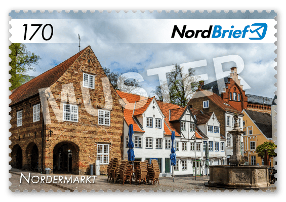 Markenserie Fördestadt Flensburg - Großbrief - 10er Bogen